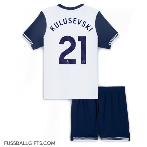 Tottenham Hotspur Dejan Kulusevski #21 Fußballbekleidung Heimtrikot Kinder 2024-25 Kurzarm (+ kurze hosen)